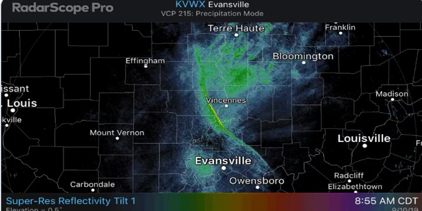 A weird radar shape flashed across the Evansville weather map. It wasn't rain | Webb