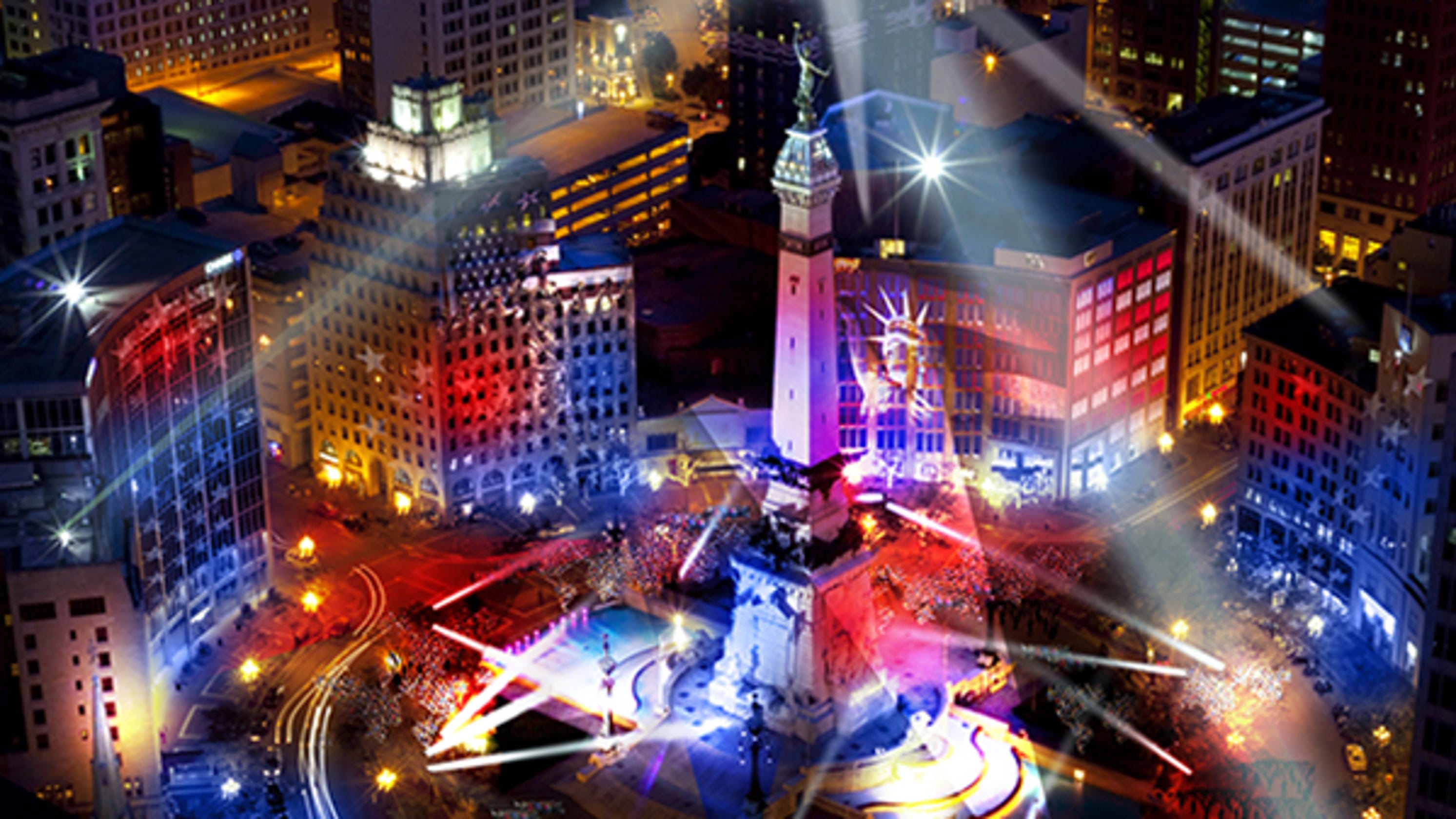 Indianapolis' Monument Circle will soon have big light displays