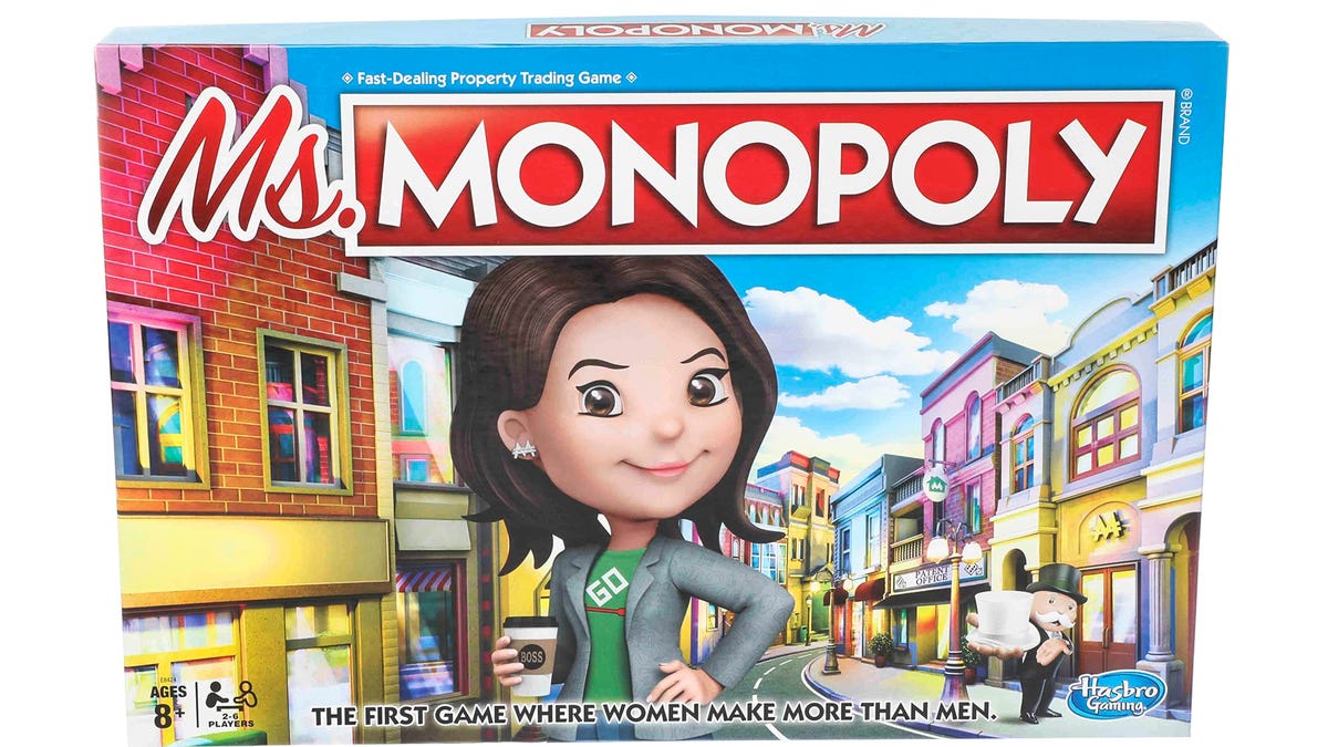 According to Hasbro, Ms. Monopoly is the "first-ever game where women make more than men."