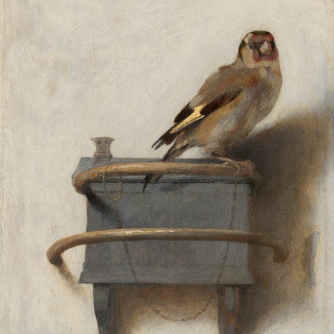 "The Goldfinch" painting is central to the novel o