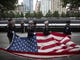 Members of the New York Police Department, Fire Department of New York and Port Authority Police Department at the beginning of the memorial observances at the site of the World Trade Center in New York on September 11, 2014.