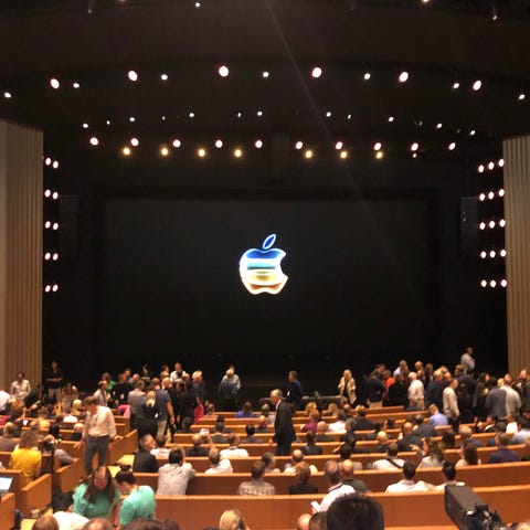 Steve Jobs Theater at Apple Park shortly before Ap
