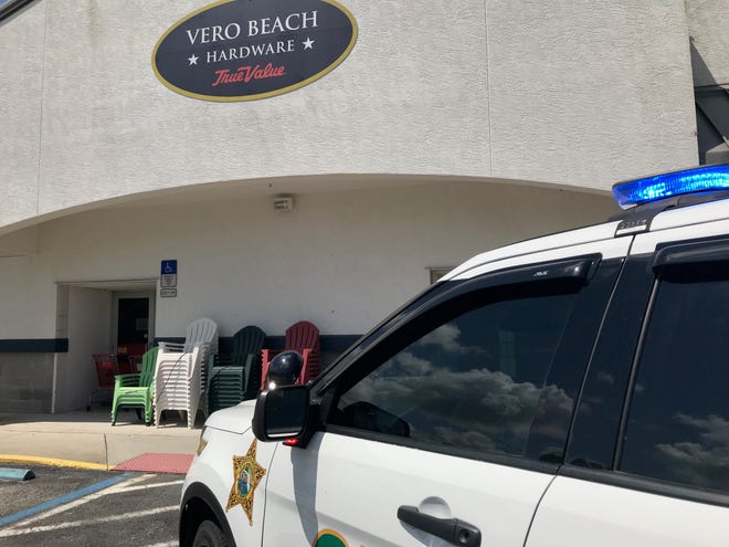 Indian River County Sheriff's Office responded to call of a robbery at Vero Beach Hardware off Oslo Road on Wednesday, Sept. 11, 2019.