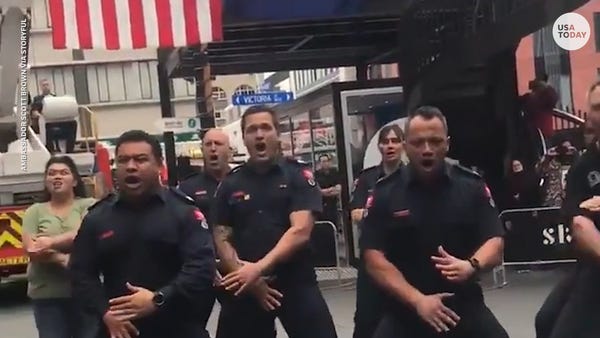 New Zealand firefighters perform haka to honor 9/1