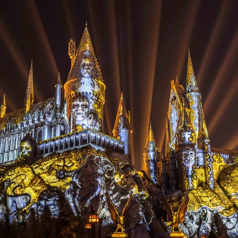 The Dark Arts at Hogwarts Castle Light Projection 
