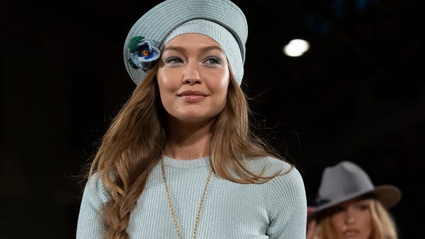 Model Gigi Hadid models the Marc Jacobs collection