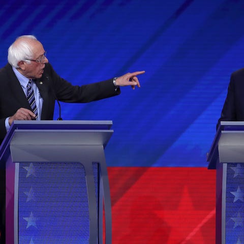 Democratic presidential candidates Sen. Bernie San