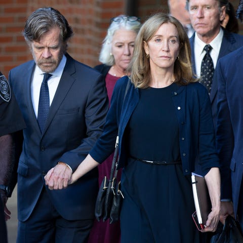 Felicity Huffman and her husband, actor William H 