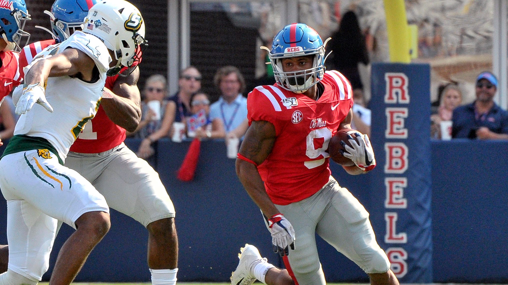 Ole Miss Football Jerrion Ealy Talks Record Breaking Day