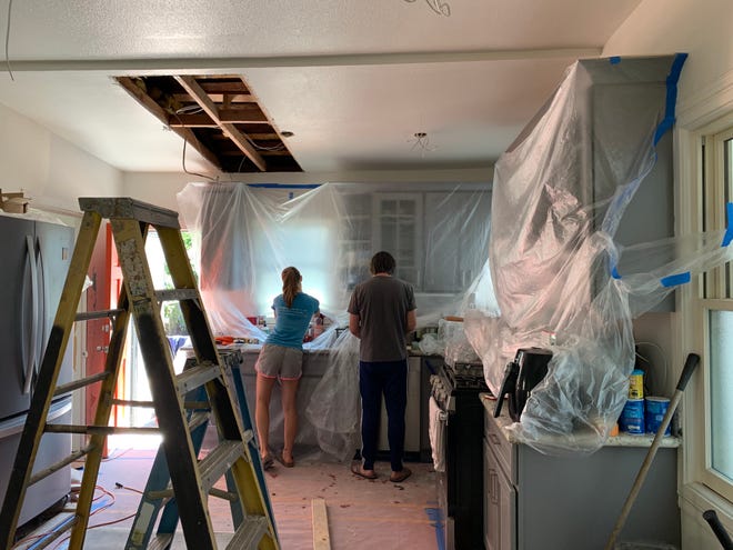 How clean is the air as the family makes lunch during renovations?