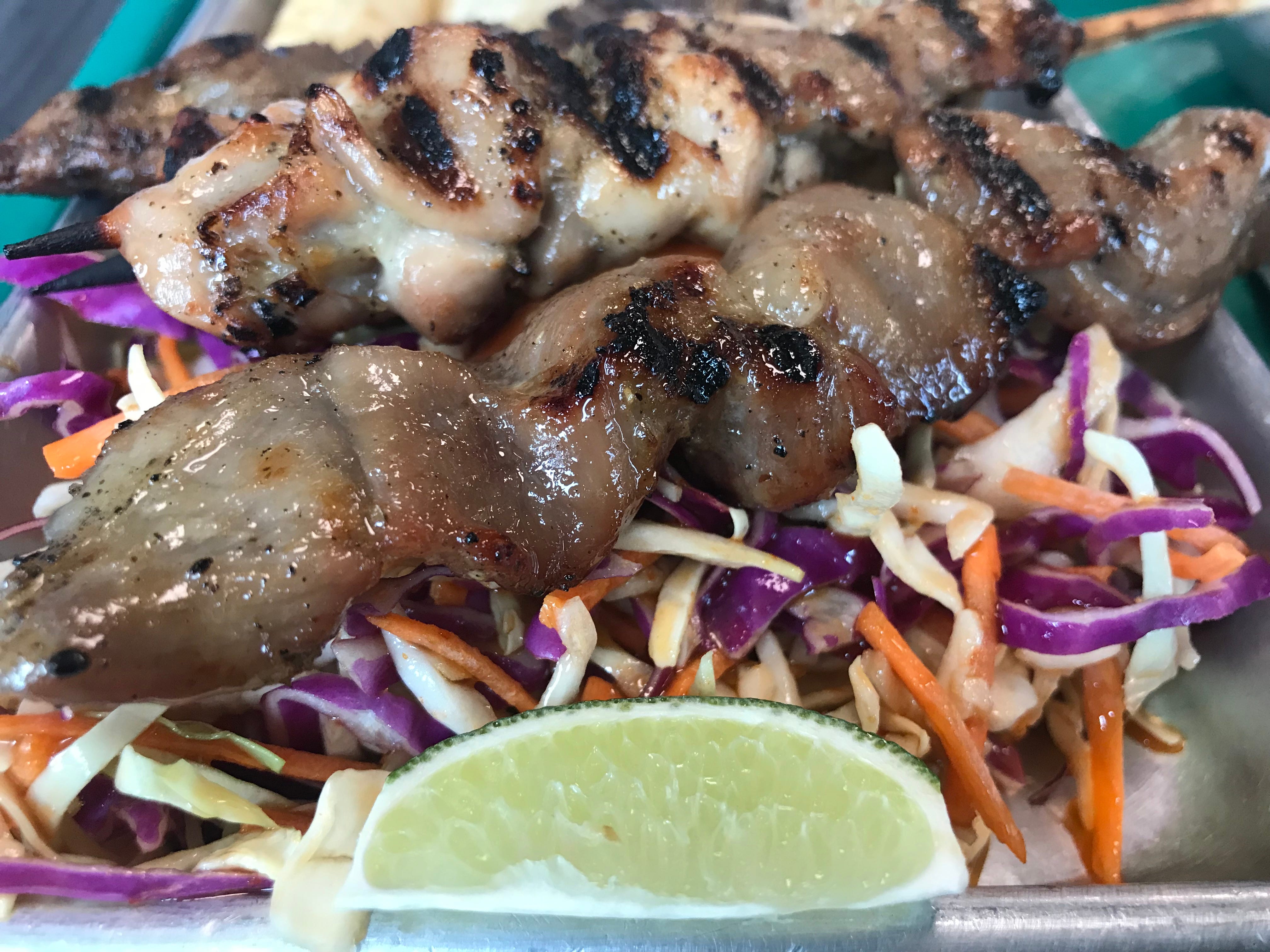 Flavor-drenched grilled meat skewers are just some of the offerings at Meat on the Street, a Filipino-food stand at 1125 N. Ninth St., a few blocks west of Fiserv Forum.