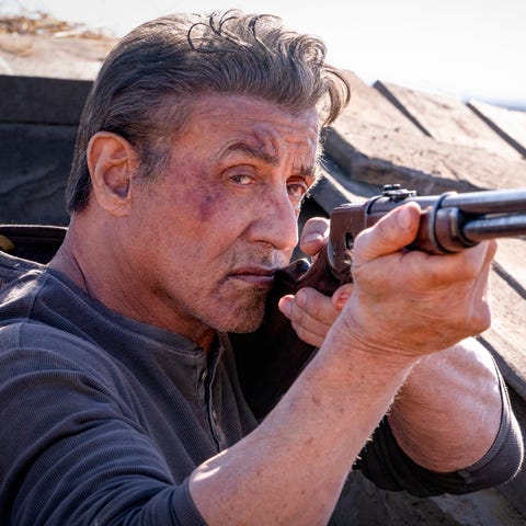 Sly Stallone, minus the red headband, is shooting 