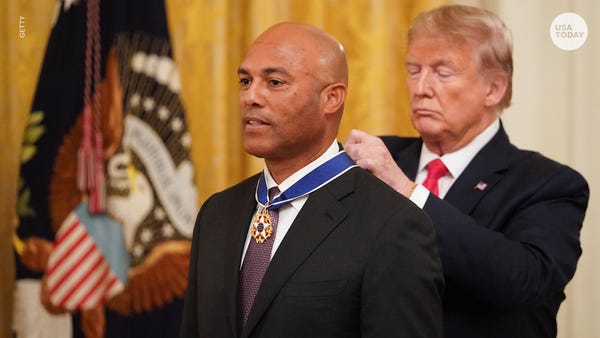 President Trump issues Medal of Freedom to MLB leg