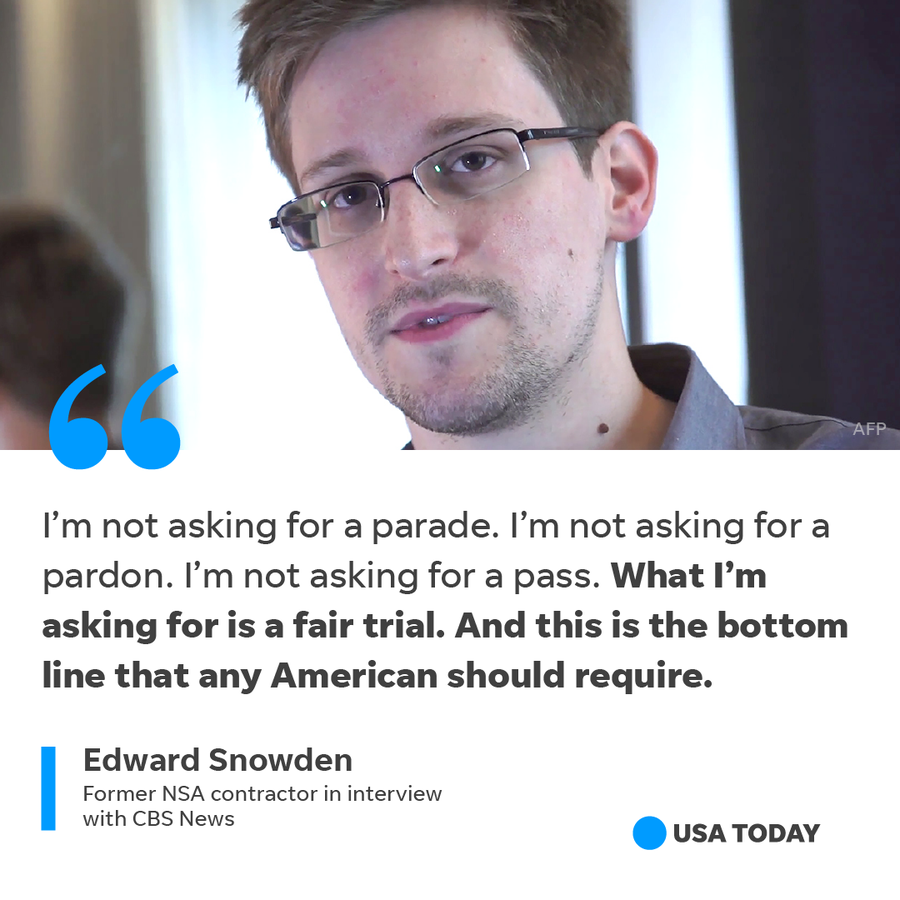 Edward Snowden regards himself as a whistleblower.