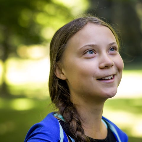 Greta Thunberg, a 16-year-old climate change activ