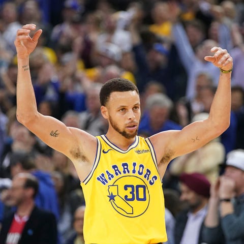 Golden State Warriors guard Stephen Curry during a