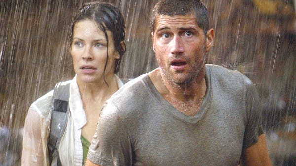 Evangeline Lilly and Matthew Fox in a scene from t