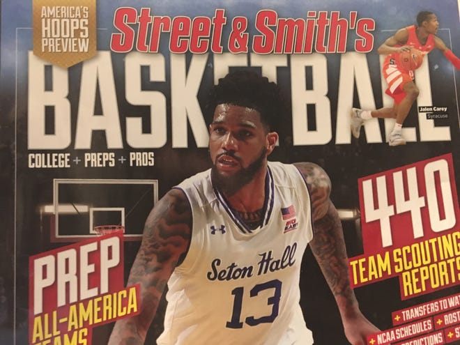 Seton Hall's Myles Powell on the cover of Street & Smith's college basketball preview.
