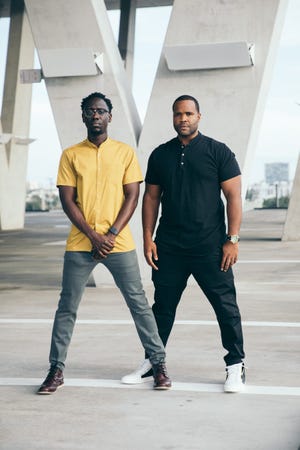 Wil B. (left) and Kevin Marcus (right) are the two classically train violinist who compose the hip-hop group Black Violin.
