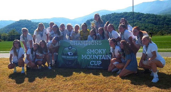 Fairview's Lady Jackets soccer team won their district championship at the Smoky Mountain Cup in Gatlinburg Sept. 15, 2019.