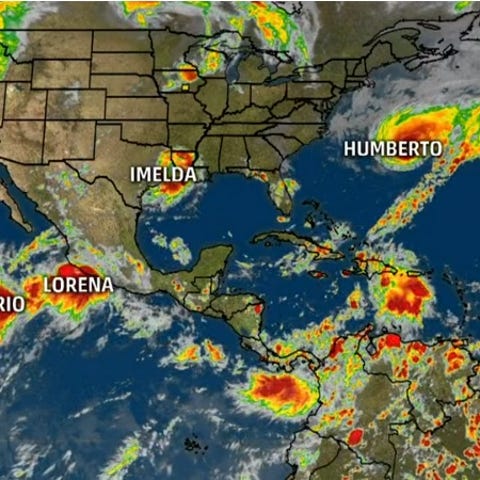 Six storms spun at the same time in the Atlantic a
