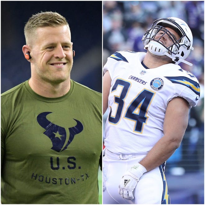 Jj Watt And The Houston Texans To Face Brother Derek Watt La Chargers