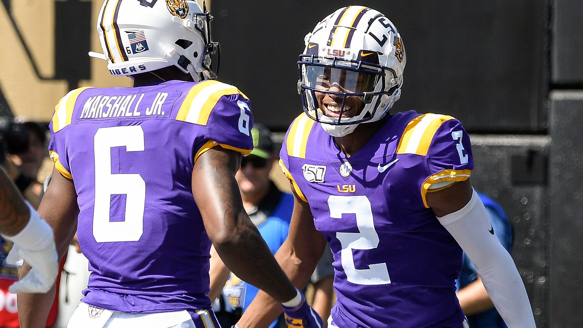 LSU football wears purple uniforms rarely in backtoback games