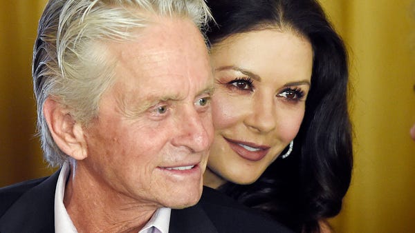 Actor Michael Douglas and his wife, actress Cather