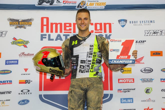 American Flat Track Racer Briar Bauman, of Salinas, was crowned AFT Twins Champion Sept. 21, 2019.