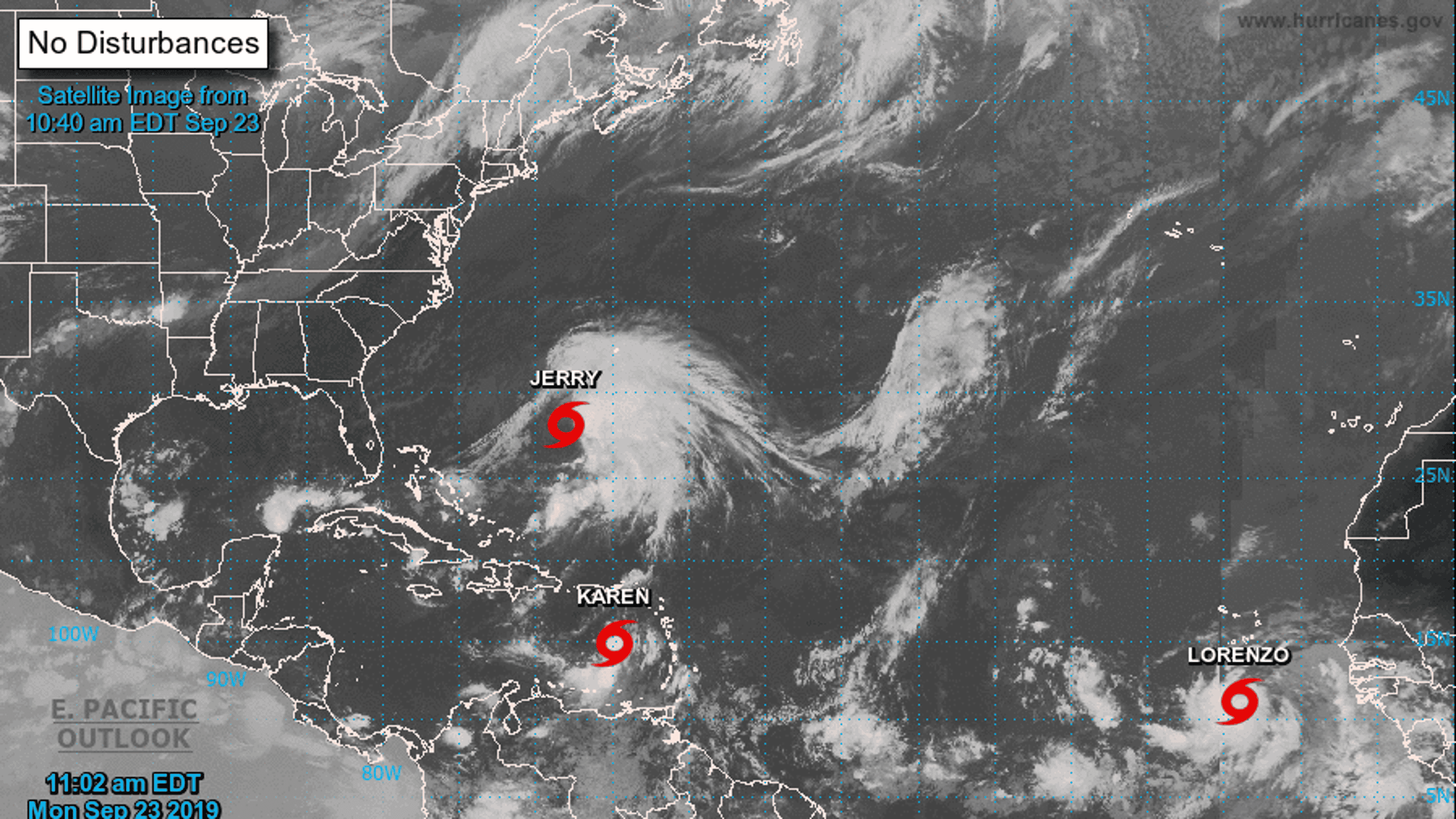 3 tropical storms in Atlantic, one expected to become hurricane; forecast paths