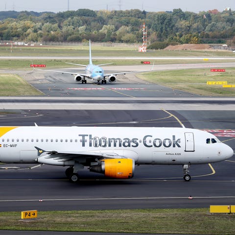 epa07863859 An Airbus A320 of Thomas Cook Airlines