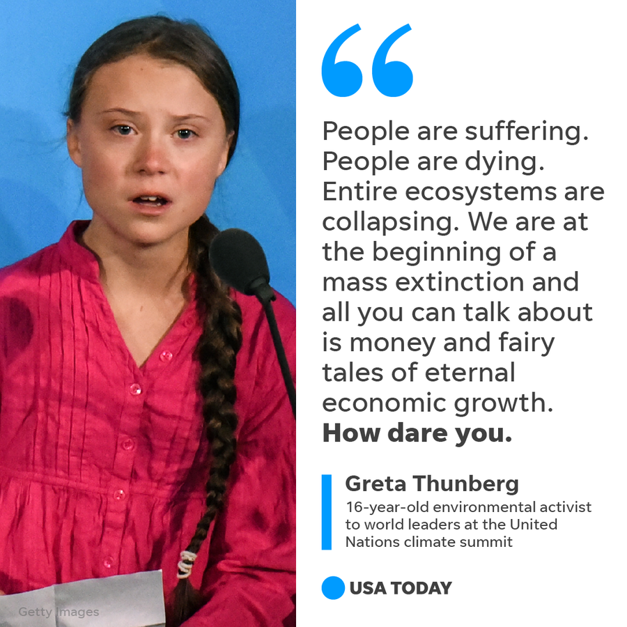 Grim faced, youth activist Greta Thunberg delivered harsh words to the world's leaders at the start of the UN Climate Action Summit on Monday.