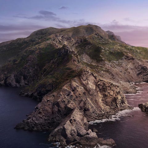 Apple's screensaver of Catalina Island on the new 