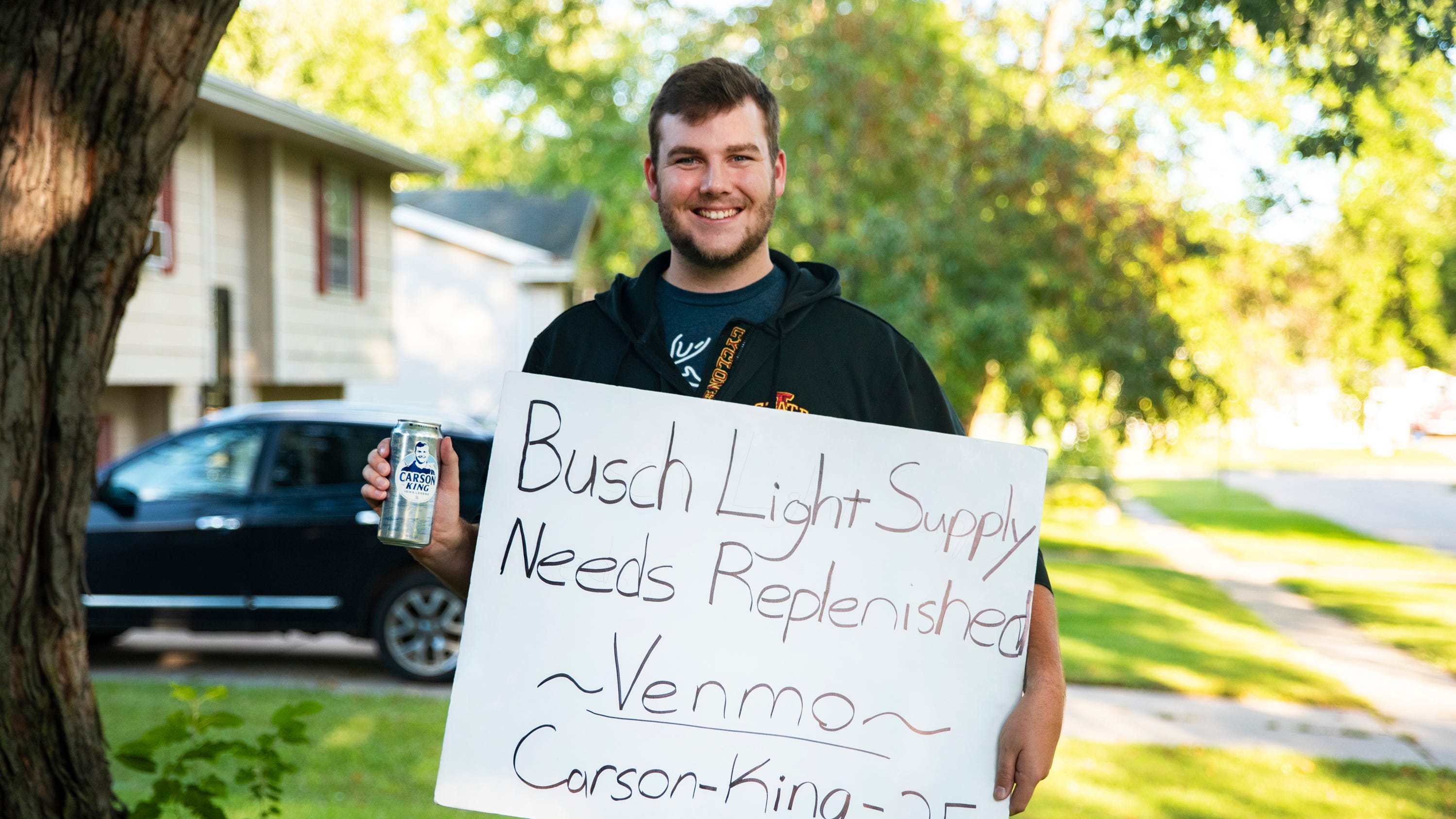 Meet Carson King Who S Raised Over 1 Million For Charity By Asking For Beer Money Meet Carson King Who S Raised Over 1 Million For Charity By Asking For Beer Money