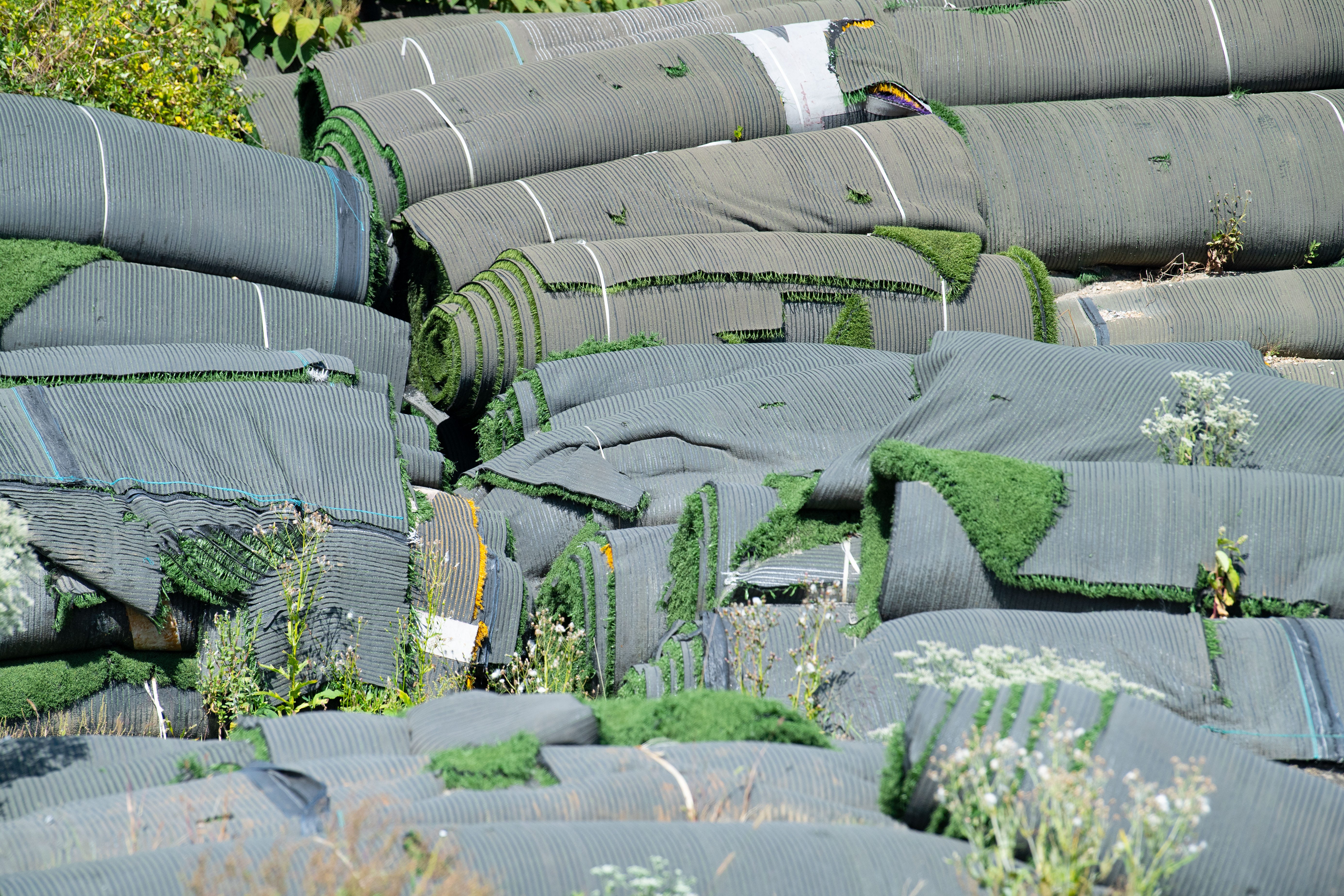 Turf from a field in southcentral Pennsylvania sits in this heap at the intersection of Loucks Mill Road and Route 30 in York County, Pennsylvania. Tuesday, September 24, 2019.