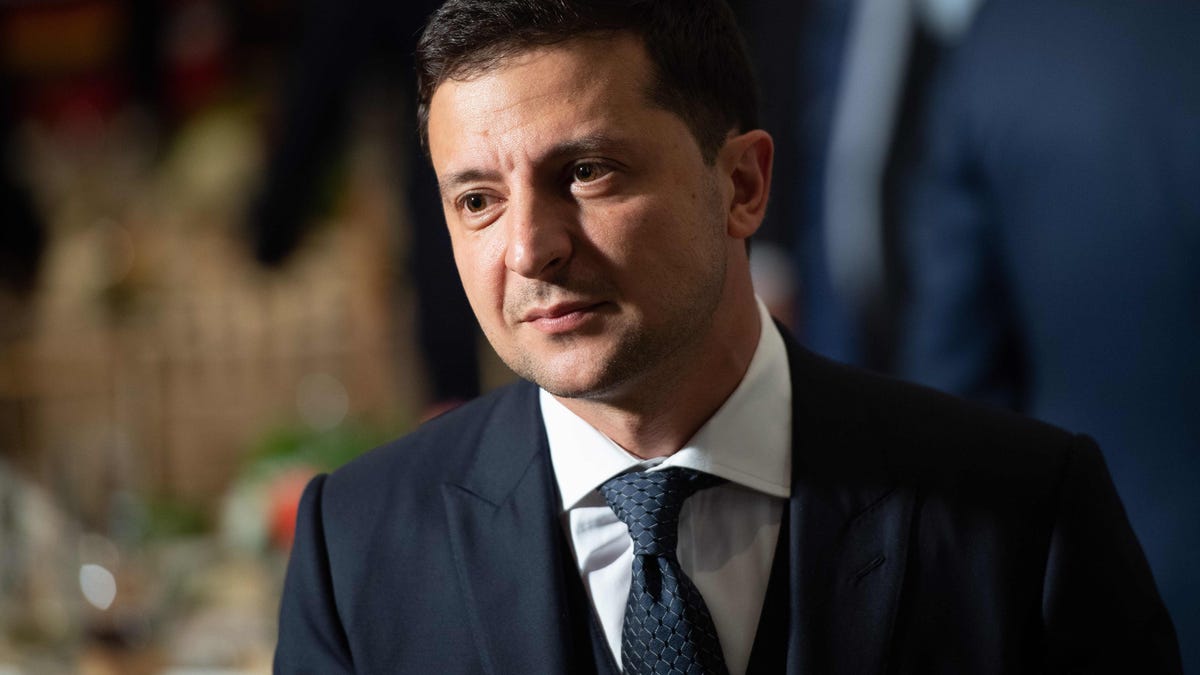 Ukrainian President Volodymyr Zelensky attends a luncheon during the 74th Session of the United Nations General Assembly at UN Headquarters in New York, Sept. 24, 2019. 
