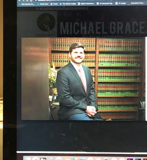 This photo of a computer screen shows Michael Grace in a Facebook post.