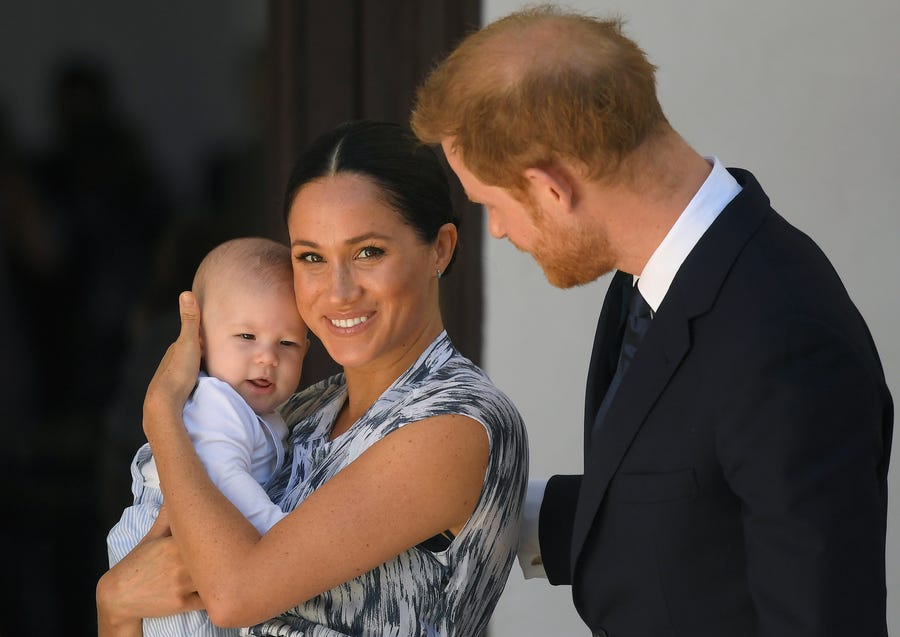 Harry, Meghan and Archie.