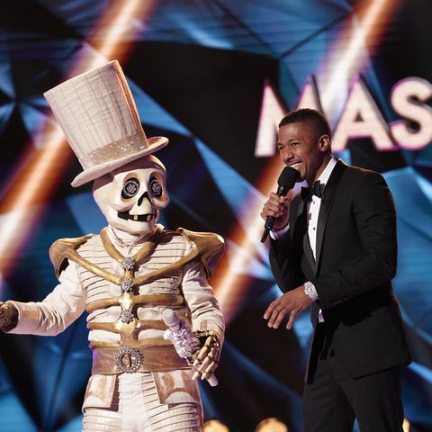 The Skeleton and host Nick Cannon on "The Masked S