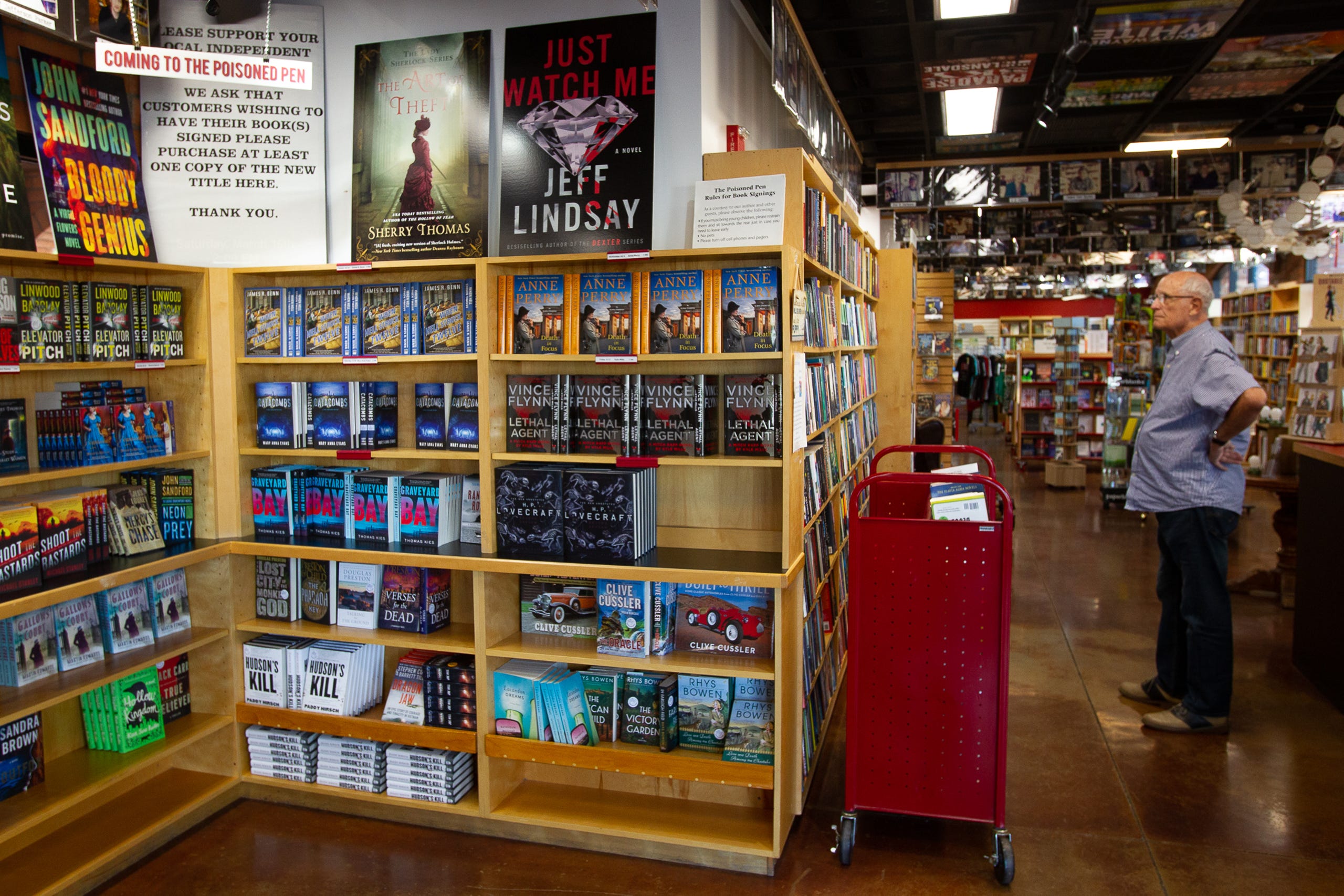 Poisoned Pen Bookstore is known for the many author events it hosts.