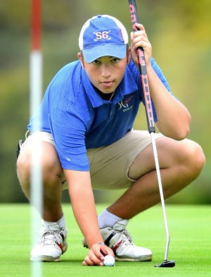 Spring Grove's Karl Frisk, seen here in a file photo taken earlier this fall, fired a 68 on Monday at the PIAA East Regional at Golden Oaks Golf Club in Fleetwood, Berks County.