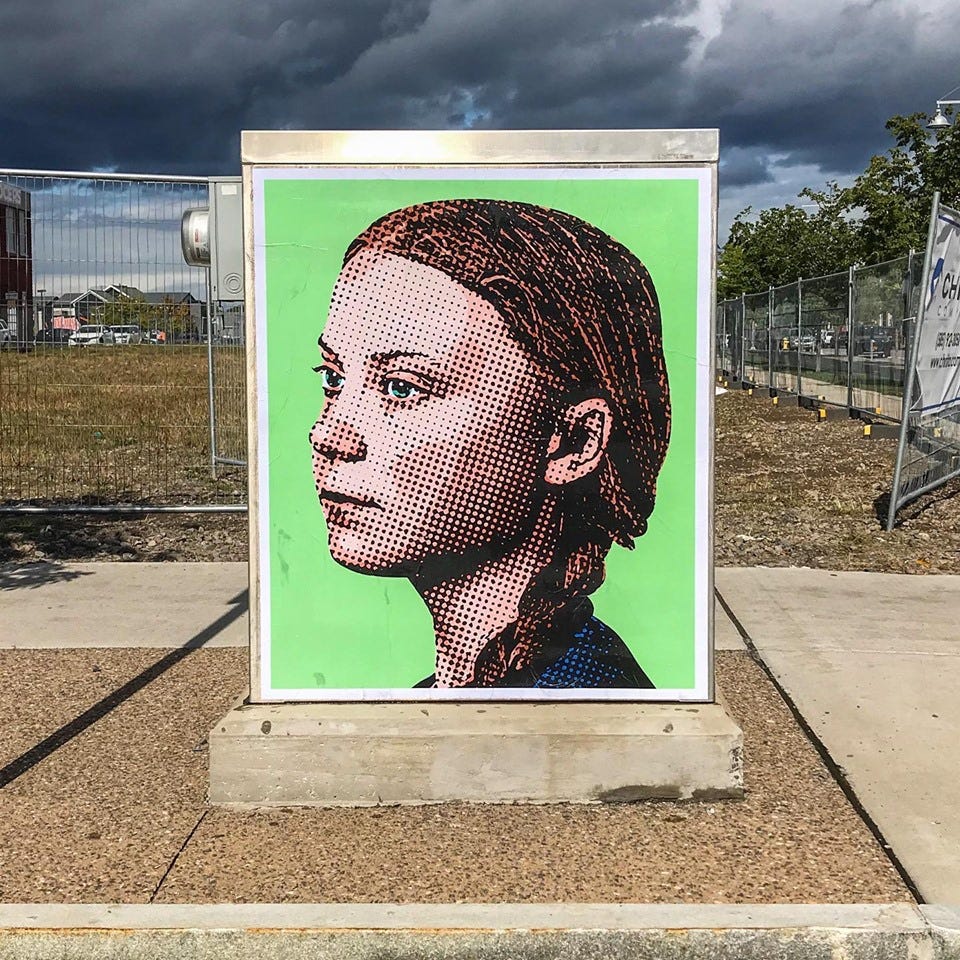 Greta Thunberg Original Pencil Drawing Fan Art A4 Climate Etsy