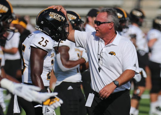 Southern Miss coach Jay Hopson is in his third season as coach of the Golden Eagles