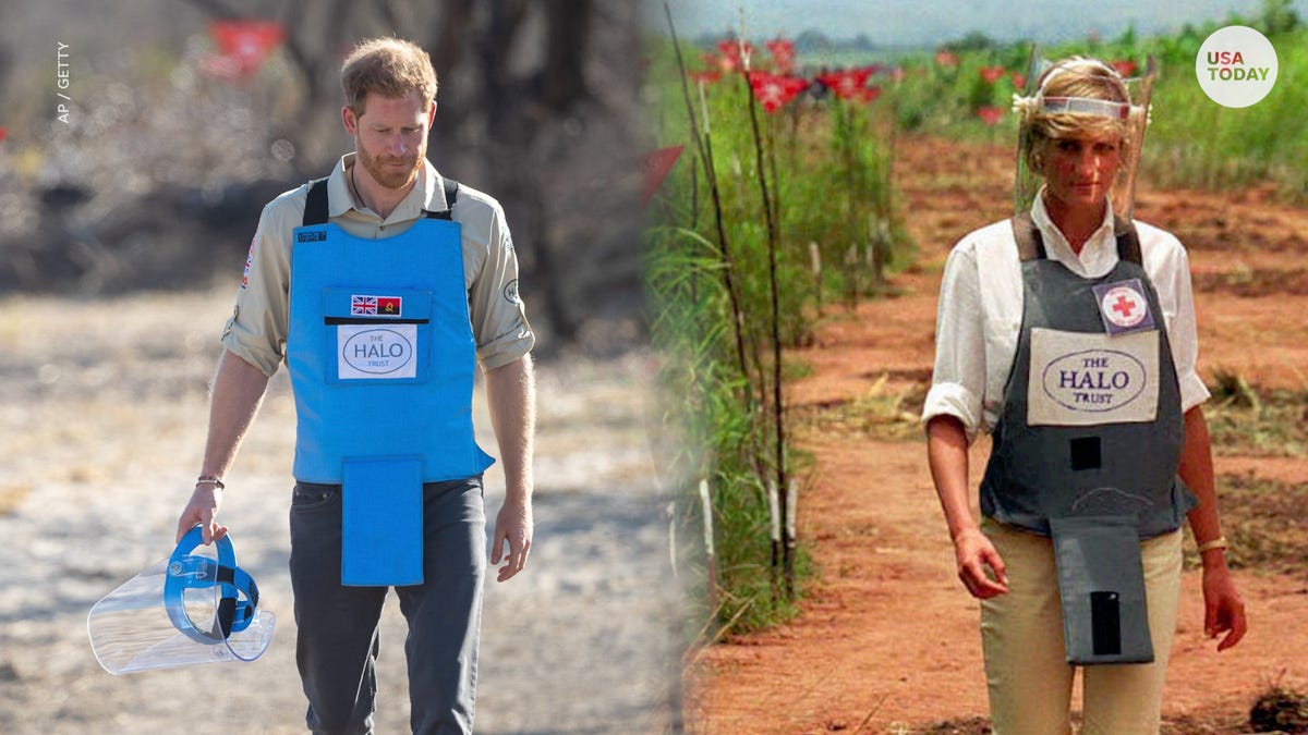 Prince Harry recreates iconic Princess Diana moment during royal tour of Africa