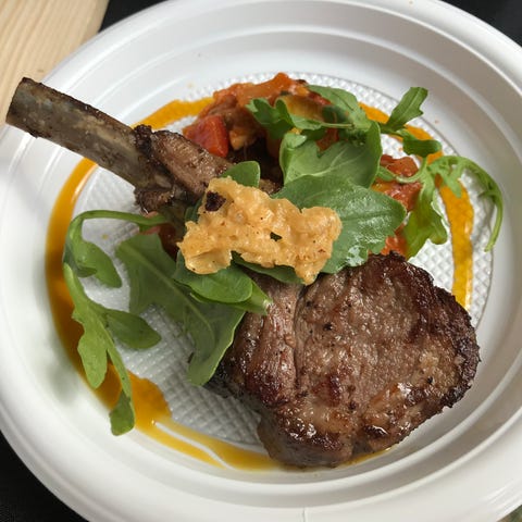 Lamb chops over ratatouille were one of the most p