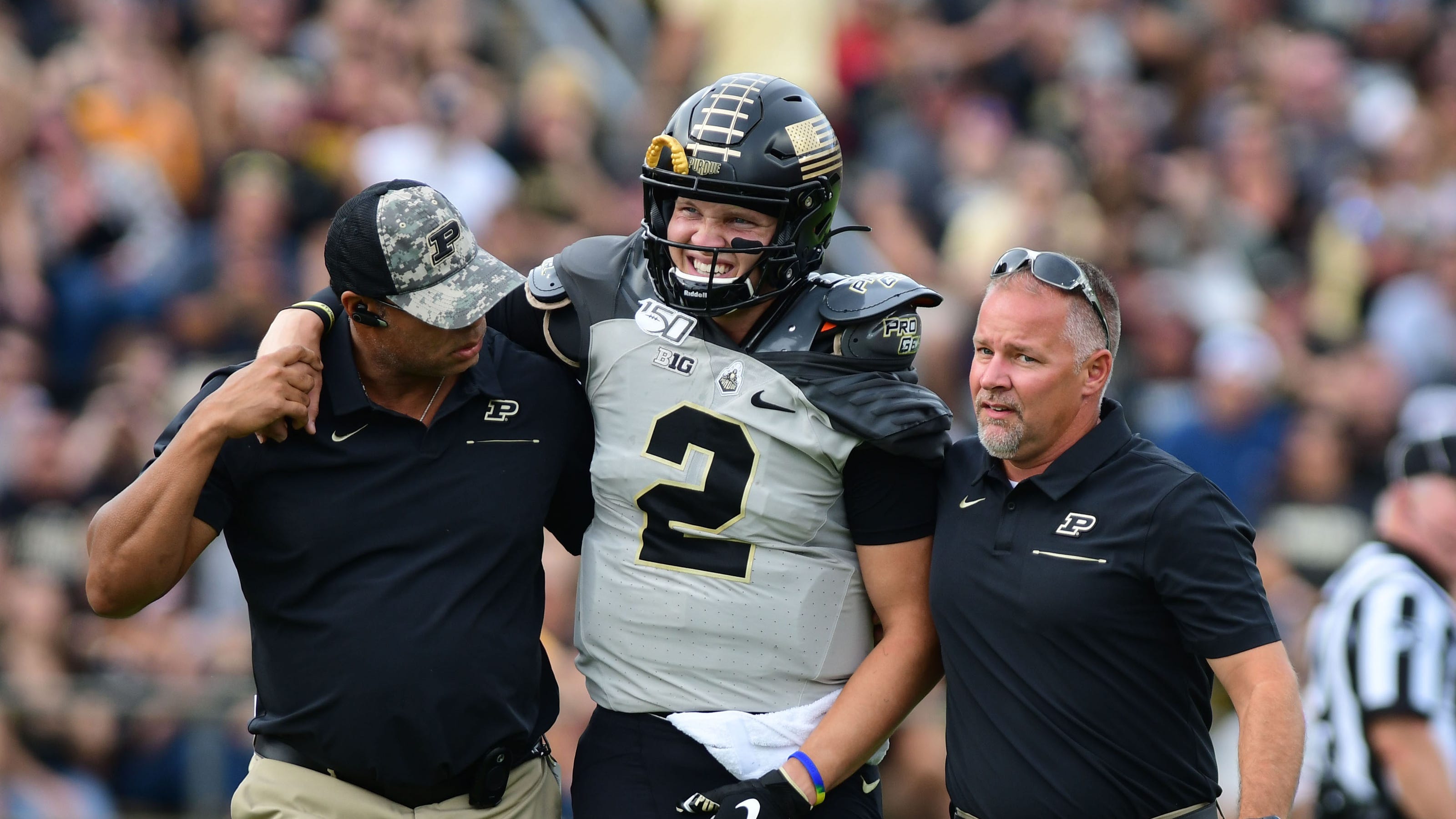 Purdue Loses Rondale Moore Elijah Sindelar On Same Play Vs Minnesota