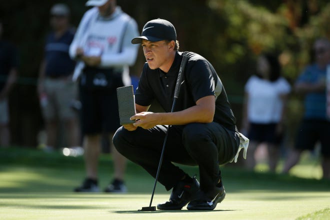 Cameron Champ looks over the sixth green during the Safeway Open.