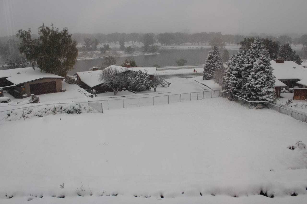 This was the view of Great Falls Sunday morning from Prospect Drive.