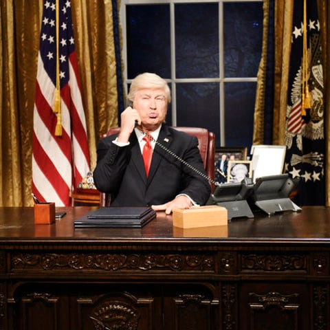 Alec Baldwin as Donald Trump during SNL's opening 