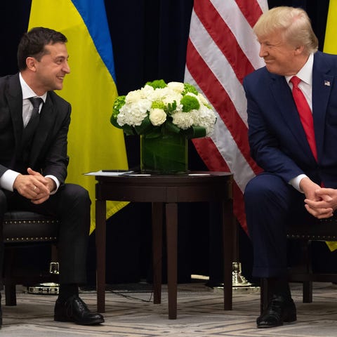 President Donald Trump and Ukrainian President Vol